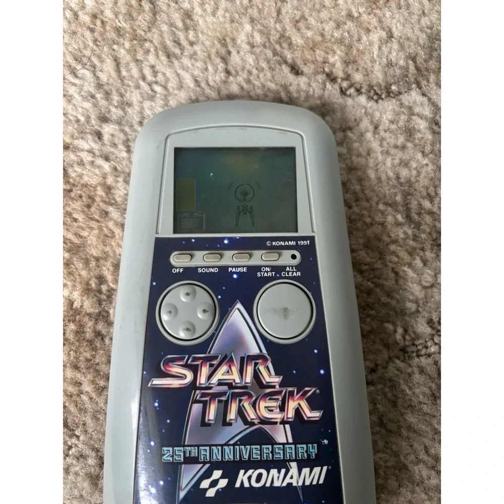 Vintage 1991 Konami Star Trek 25th Anniversary Talking Handheld LCD Game TESTED